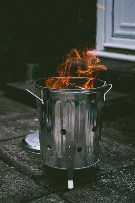 can i burn boxes in a metal trash can|fire pit galvanized trash can.